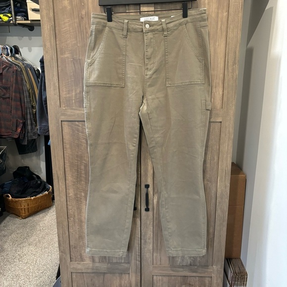 Judy Blue Olive High Waist Carpenter Utility Jeans slim fit 11 / 30 - Picture 1 of 11